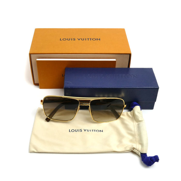 LOUIS VUITTON ルイ・ヴィトン サングラス・アティチュード サングラス ゴールド ブラウン Z0259U 59□16 140 S0137 メンズ【中古】