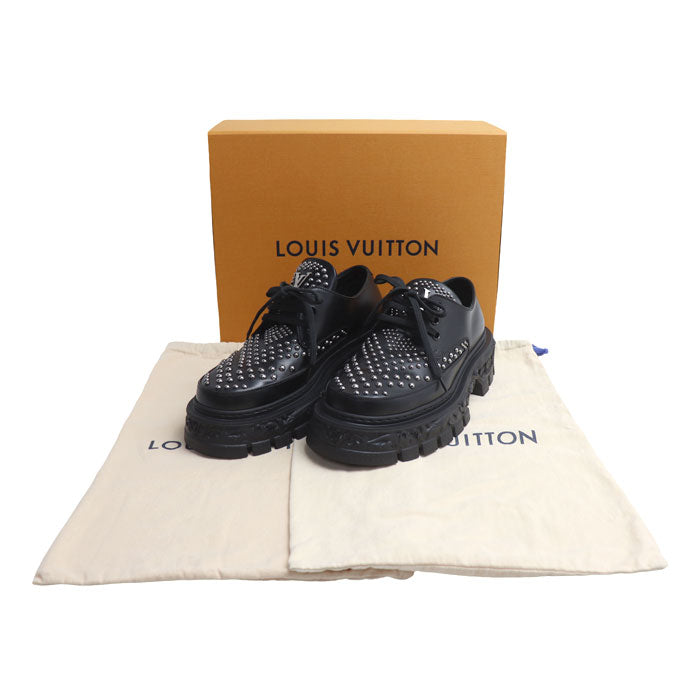 LOUIS VUITTON ルイ・ヴィトン バロック・ライン ダービー ブラック DI0233 7 メンズ【中古】【極美品】