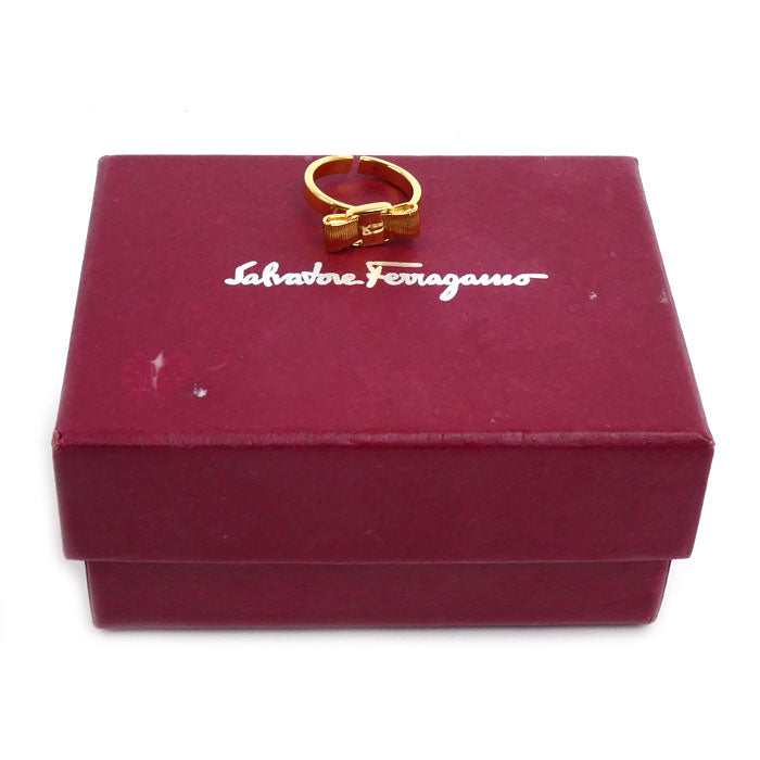 Salvatore Ferragamo サルヴァトーレフェラガモ 真鍮 ヴァラ リング・指輪 760545 998983 11号 52 3.5g レディース【中古】