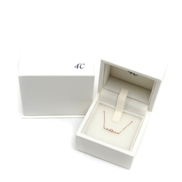 4℃ ヨンドシー K10PG ピンクゴールド ブレスレット 111916133101 ピンクサファイア キュービックジルコニア 0.6g 17cm レディース【中古】【美品】
