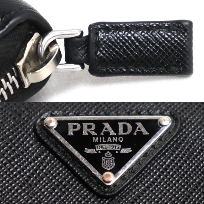 PRADA プラダ トライアングル コインケース ブラック 2MM003_QHH_F0002 IC ユニセックス【中古】