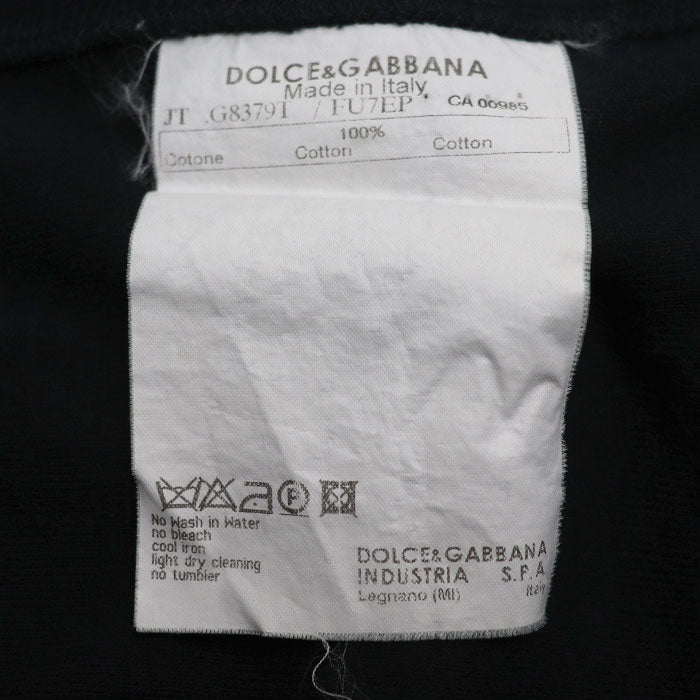 DOLCE&GABBANA ドルチェアンドガッバーナ 無地 長袖Tシャツ ブラック G8379T 52 メンズ【中古】
