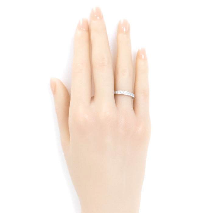 Pt900プラチナ ハーフエタニティ リング・指輪 ダイヤモンド0.53ct 10号 3.9g レディース【中古】【美品】