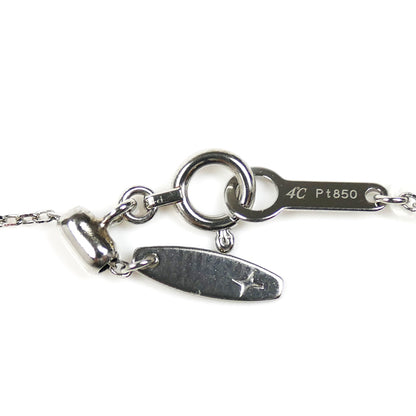 4℃ ヨンドシー Pt850プラチナ 一粒ダイヤ ネックレス 11823125008 ダイヤモンド0.331ct 2.6g ～45cm レディース【中古】