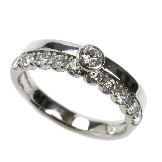 Pt1000プラチナ リング・指輪 ダイヤモンド0.135ct/0.48ct 15号 7.9g レディース【中古】