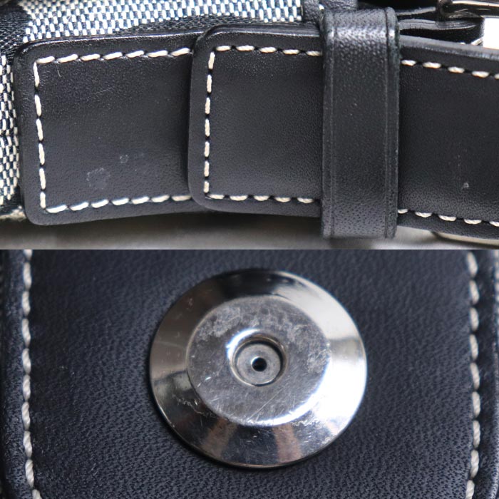 COACH コーチ ショルダーバッグ グレー/ブラック 6078 レディース【中古】
