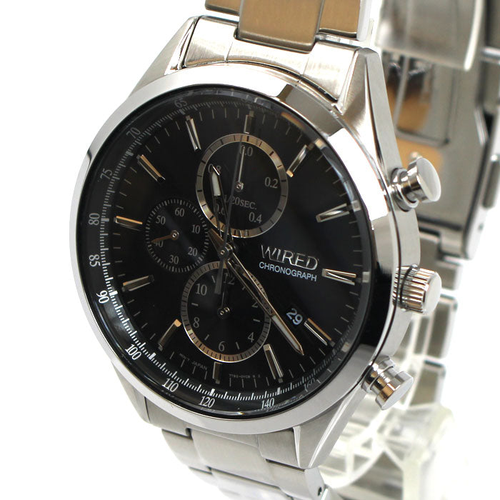 WIRED ワイアード スタンダード クロノグラフ 腕時計 電池式 AGAV109/7T92-0SM0 メンズ【中古】
