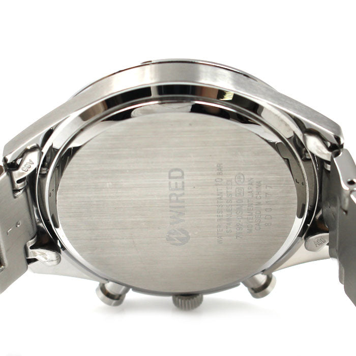 WIRED ワイアード スタンダード クロノグラフ 腕時計 電池式 AGAV109/7T92-0SM0 メンズ【中古】