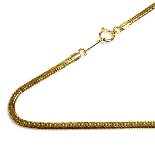 K18YG イエローゴールド スネークチェーン ネックレス 9.4g 45cm レディース【中古】