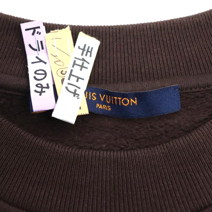 LOUIS VUITTON ルイ・ヴィトン 21AW タフテージュ クルーネック トレーナー スウェット ブラウン RM212 IHN HLY97W L メンズ【中古】