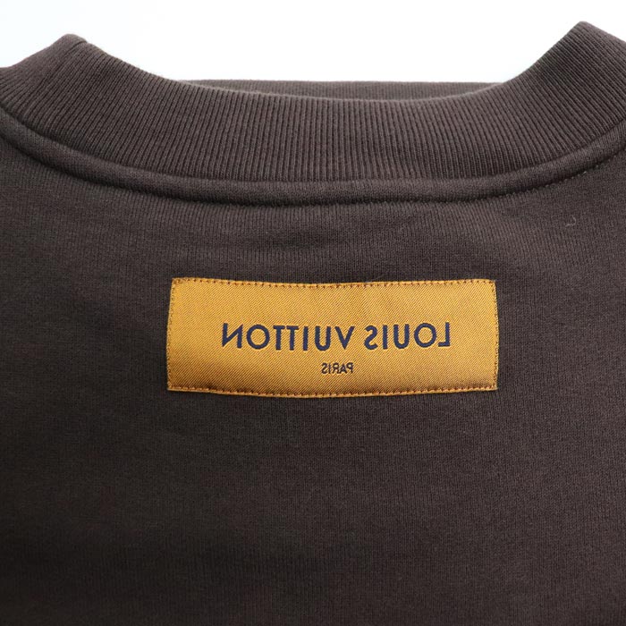 LOUIS VUITTON ルイ・ヴィトン 21AW タフテージュ クルーネック トレーナー スウェット ブラウン RM212 IHN HLY97W L メンズ【中古】