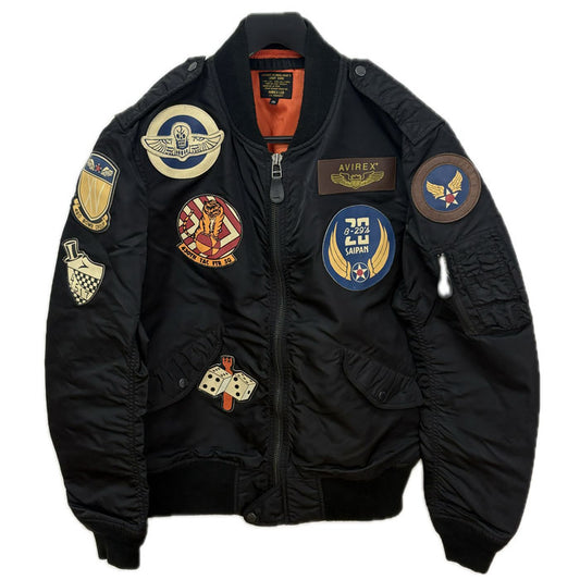 AVIREX アヴィレックス L-2A フライトジャケット ナイロンジャケット ブラック 
2XL メンズ【中古】