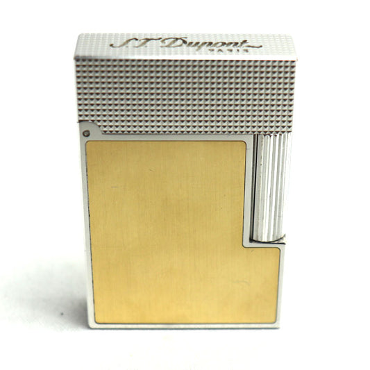 Dupont デュポン ライン2 スモールモデル ライター ゴールド シルバー C18601 メンズ【中古】