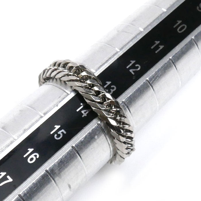 Pt850プラチナ 喜平12面トリプル リング・指輪 13号 3.4g レディース【中古】