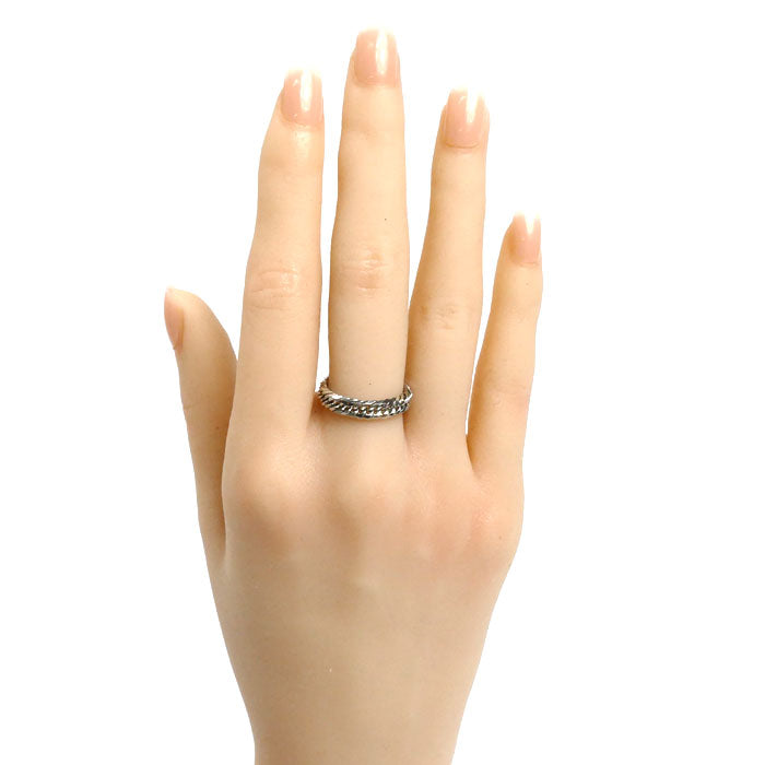 Pt850プラチナ 喜平12面トリプル リング・指輪 13号 3.4g レディース【中古】