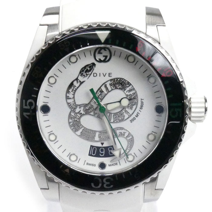 GUCCI グッチ ダイブ スネーク 腕時計 電池式 YA136330/136.3 メンズ【中古】【美品】