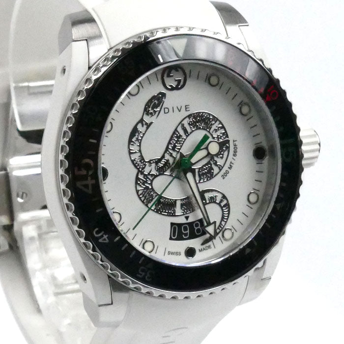 GUCCI グッチ ダイブ スネーク 腕時計 電池式 YA136330/136.3 メンズ【中古】【美品】