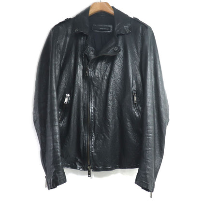 francois martin cross フランソワ マルティン クロス ライダースジャケット ブラック 48 メンズ【中古】