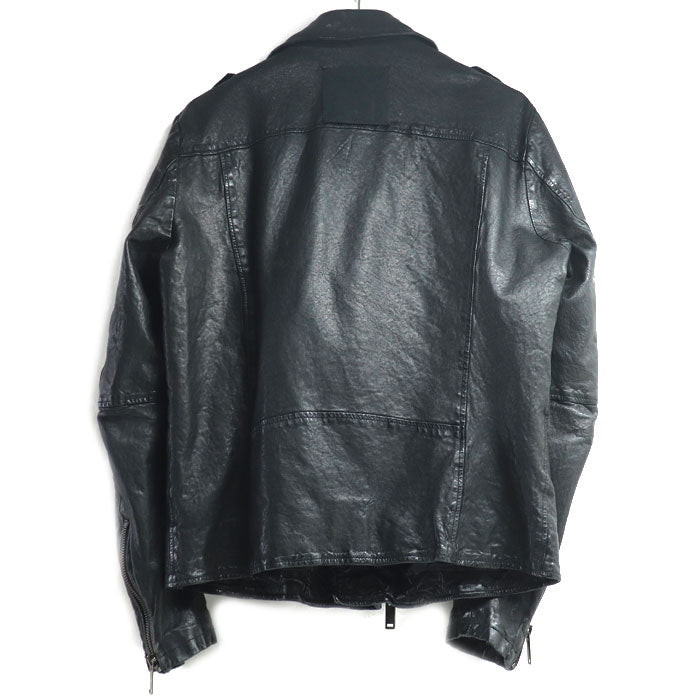 francois martin cross フランソワ マルティン クロス ライダースジャケット ブラック 48 メンズ【中古】