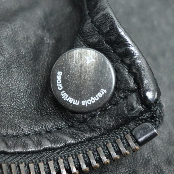 francois martin cross フランソワ マルティン クロス ライダースジャケット ブラック 48 メンズ【中古】