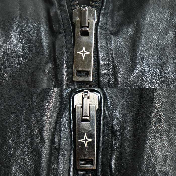 francois martin cross フランソワ マルティン クロス ライダースジャケット ブラック 48 メンズ【中古】