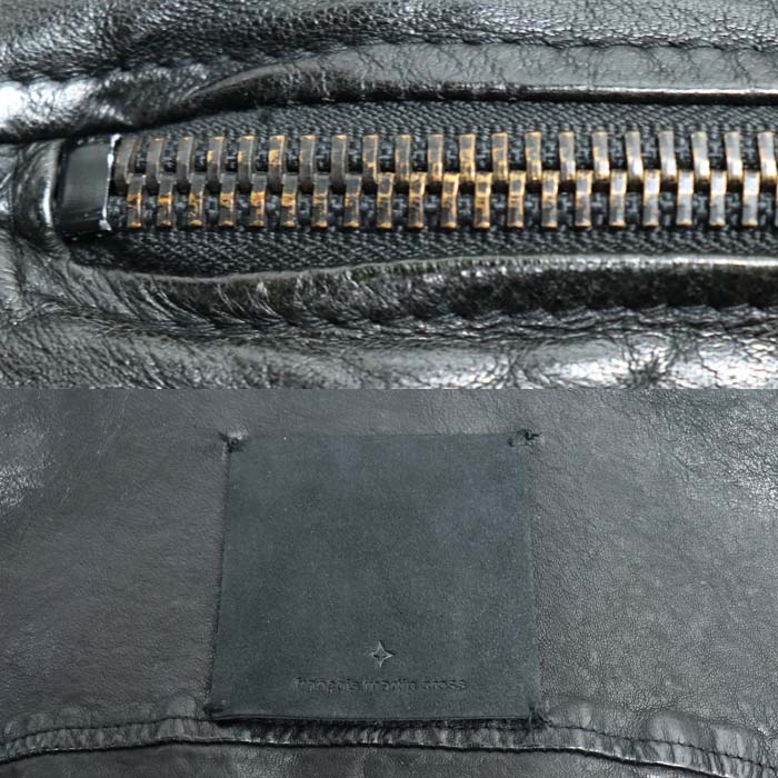 francois martin cross フランソワ マルティン クロス ライダースジャケット ブラック 48 メンズ【中古】