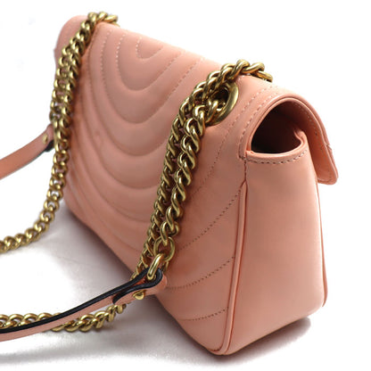 GUCCI グッチ GGマーモント ミディアム ショルダーバッグ ピンク 443497 レディース【中古】