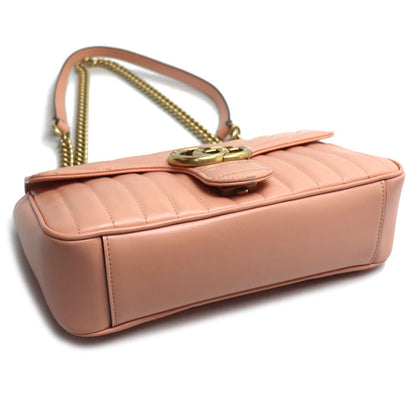 GUCCI グッチ GGマーモント ミディアム ショルダーバッグ ピンク 443497 レディース【中古】