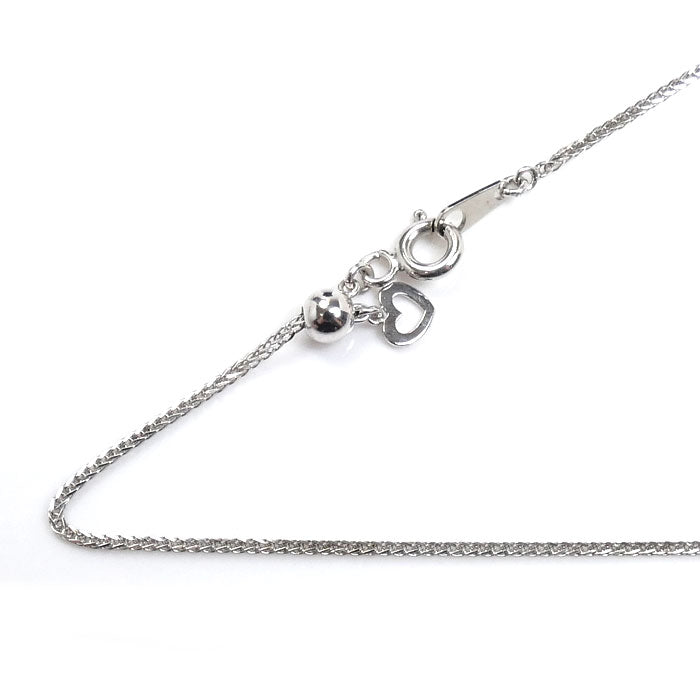 K18WG ホワイトゴールド ネックレス 2.4g ～45cm レディース【中古】