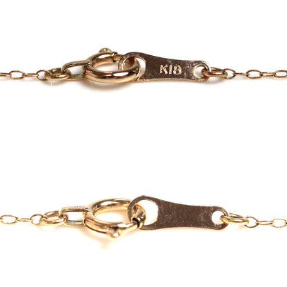 K18PG ピンクゴールド クロス ネックレス ダイヤモンド0.10ct 1.7g 40cm レディース【中古】