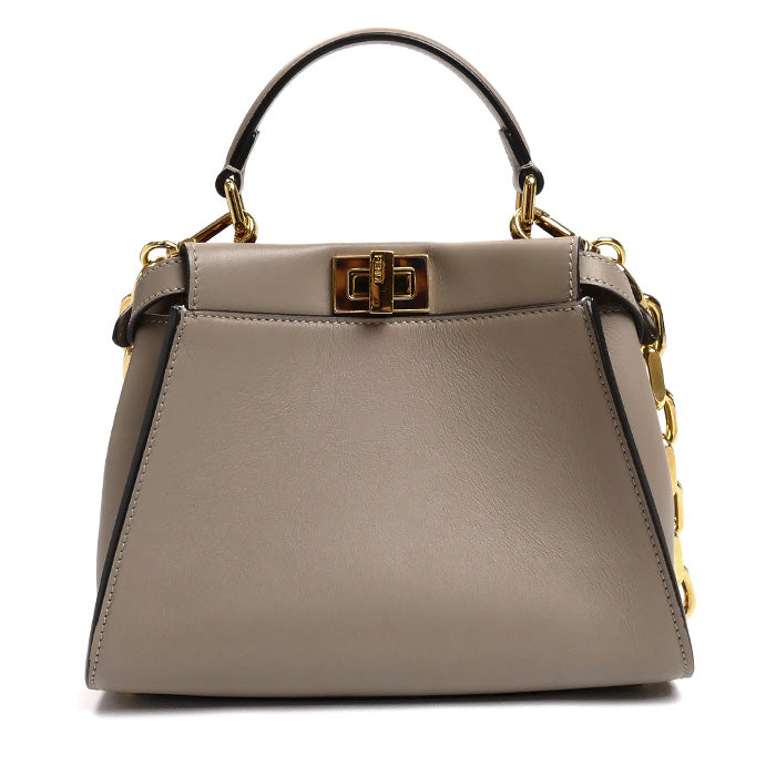 FENDI フェンディ ピーカブー ミニ 2Wayショルダーバッグ ベージュ 8BN244 AF2J F0E65 レディース【中古】