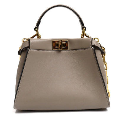 FENDI フェンディ ピーカブー ミニ 2Wayショルダーバッグ ベージュ 8BN244 AF2J F0E65 レディース【中古】