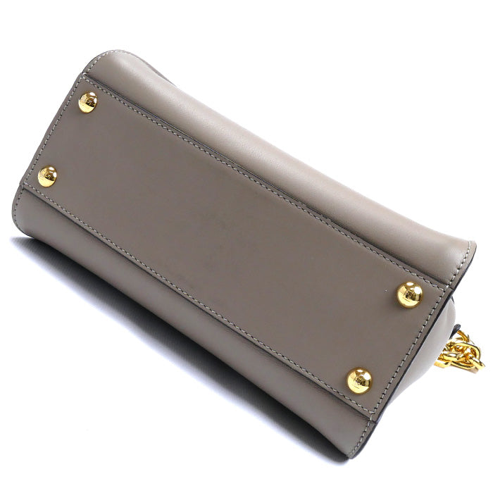 FENDI フェンディ ピーカブー ミニ 2Wayショルダーバッグ ベージュ 8BN244 AF2J F0E65 レディース【中古】