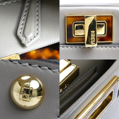 FENDI フェンディ ピーカブー ミニ 2Wayショルダーバッグ ベージュ 8BN244 AF2J F0E65 レディース【中古】
