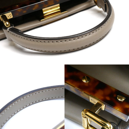 FENDI フェンディ ピーカブー ミニ 2Wayショルダーバッグ ベージュ 8BN244 AF2J F0E65 レディース【中古】