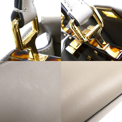 FENDI フェンディ ピーカブー ミニ 2Wayショルダーバッグ ベージュ 8BN244 AF2J F0E65 レディース【中古】