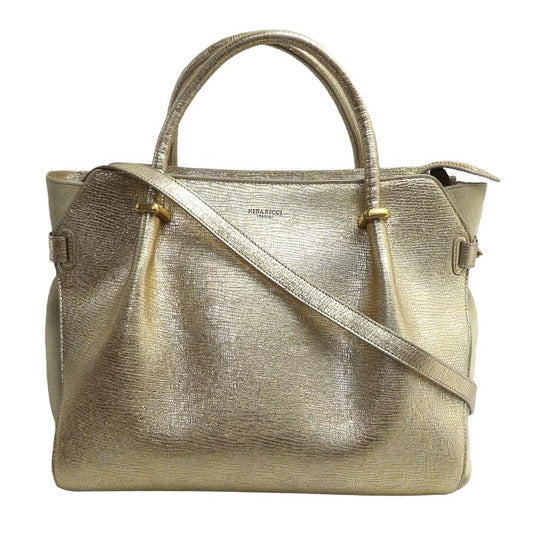 NINA RICCI ニナリッチ 2Wayショルダーバッグ ゴールド 15ERSAC34LAMB24 レディース【中古】