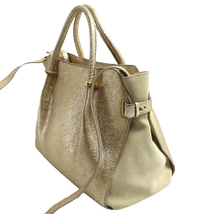 NINA RICCI ニナリッチ 2Wayショルダーバッグ ゴールド 15ERSAC34LAMB24 レディース【中古】