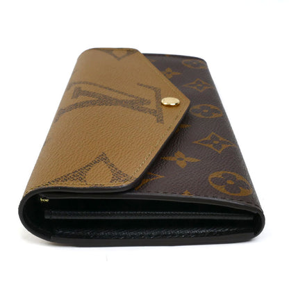 LOUIS VUITTON ルイ・ヴィトン ポルトフォイユ・サラ 長財布 モノグラム・ジャイアント リバース ブラウン M80726 IC レディース【中古】【美品】