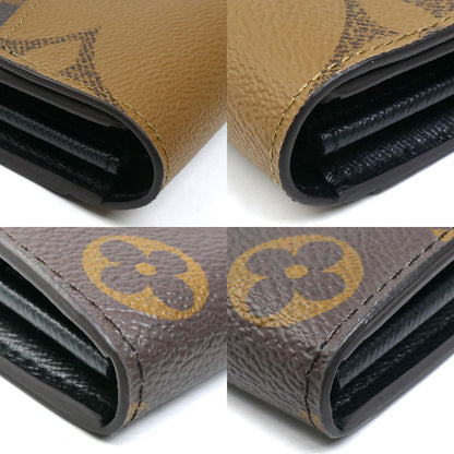 LOUIS VUITTON ルイ・ヴィトン ポルトフォイユ・サラ 長財布 モノグラム・ジャイアント リバース ブラウン M80726 IC レディース【中古】【美品】