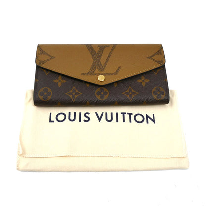 LOUIS VUITTON ルイ・ヴィトン ポルトフォイユ・サラ 長財布 モノグラム・ジャイアント リバース ブラウン M80726 IC レディース【中古】【美品】