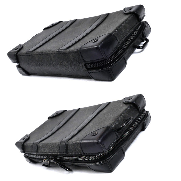 LOUIS VUITTON ルイ・ヴィトン ソフトトランク･ウォレット ショルダーバッグ モノグラム･エクリプス ブラック M69838 IC メンズ【中古】