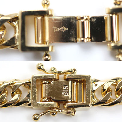 K18YG イエローゴールド ネックレス 喜平6面Wカット 49.8g 50cm メンズ【中古】