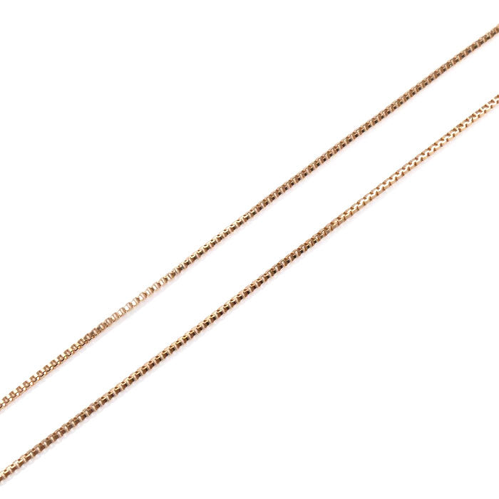 K18PG ピンクゴールド ネックレス ルビー0.60ct ダイヤモンド0.15ct 2.7g ～45cm フリーチェーン レディース【中古】