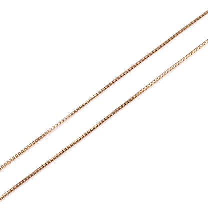K18PG ピンクゴールド ネックレス ルビー0.60ct ダイヤモンド0.15ct 2.7g ～45cm フリーチェーン レディース【中古】