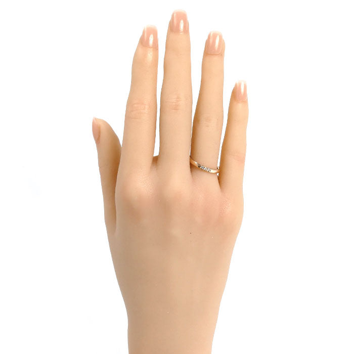 4℃ ヨンドシー K10PG ピンクゴールド リング・指輪 ダイヤモンド 10号