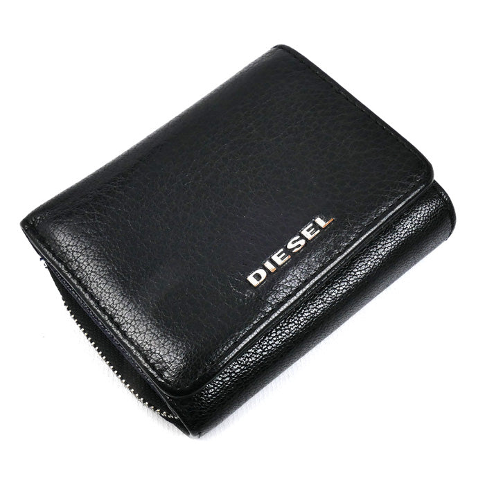 DIESEL ディーゼル 三つ折り財布 ブラック ネイビー X06639 P3043 メンズ【中古】