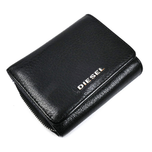 DIESEL ディーゼル 三つ折り財布 ブラック ネイビー X06639 P3043 メンズ【中古】