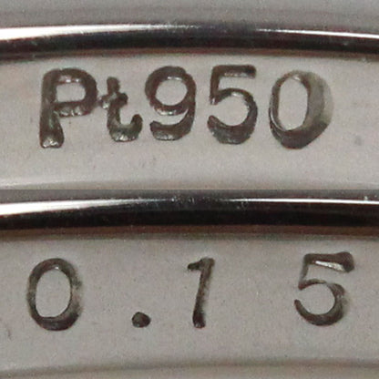 Pt950プラチナ ハーフエタニティ リング・指輪 ダイヤモンド0.15ct 11号 1.1g 重ねつけ レディース【中古】