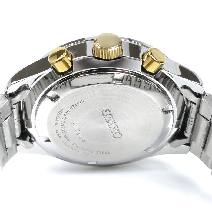 SEIKO セイコー クロノグラフ 腕時計 電池式 6T63-00E0 メンズ【中古】
